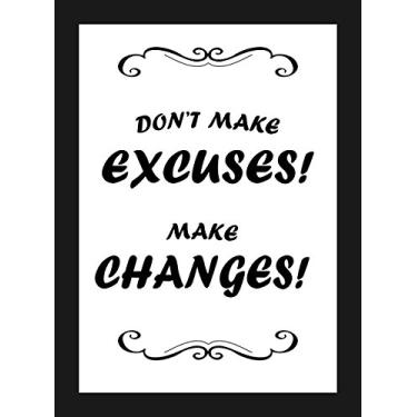 Imagem de Quadro em Preto e Branco Frase Motivacional 26x35cm, Decore Pronto, Preto/ Branco, Pequeno