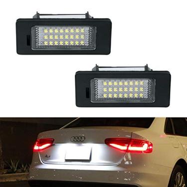 Imagem de Lâmpada de placa de licença Gempro, 2 peças, conjunto de lâmpada de placa de LED para Audi A1 A4 A5 A6 A7 S5 Q5 RS5 TT TTRS, alimentada por luzes LED brancas de Xenon 24SMD