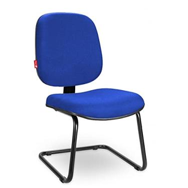 Imagem de Cadeira Fixa Diretor Azul Tecido Home Office RVD03SF Cadeira Brasil