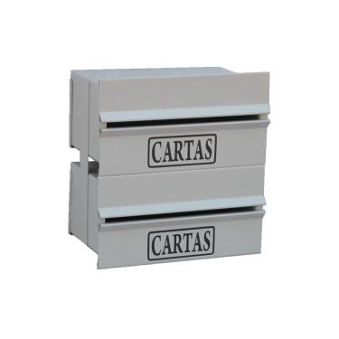 Imagem de Caixa Correio Condomínio Detrás Para Muro Cinza 2 Módulos