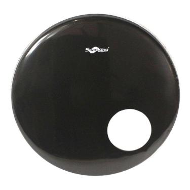 Imagem de Pele Resposta Bumbo Bateria Drum Muffler 20 Preta Com Furo