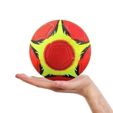 Imagem de Bola De Couro Pequena Sintético Pequena Vermelha De Futebol - Tiktoys