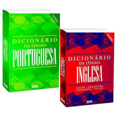 Imagem de Dicionário Escolar 2 Vols. Português Inglês Nova Ortografia - Rideel