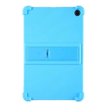 Imagem de Waillynice Capa infantil de silicone macio à prova de choque para Amazon Fire Max 11 capa para tablet PC de 11 polegadas com suporte para Fire Max 11 polegadas 2023 (azul celeste, para Fire Max 11