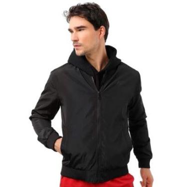 Imagem de Jaqueta Ellus Masculina Nylon Light Logo Chest Preta-Masculino