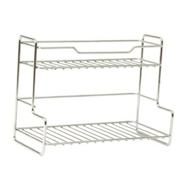 Imagem de Bothyi Prateleira de armazenamento de cozinha multiuso estável autônomo organizador de vaidade de banheiro porta-tempero para casa café cozinha mesa quarto, Prata