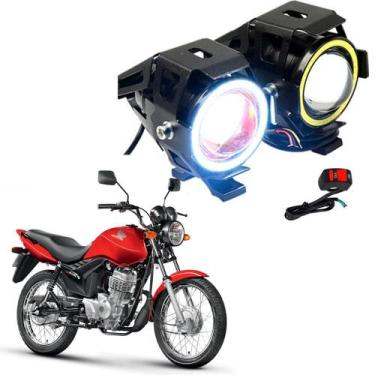Imagem de Kit Led Farol Milha Moto CG 125 FAN 2005 2006 2007 2008 2009 2010 2011