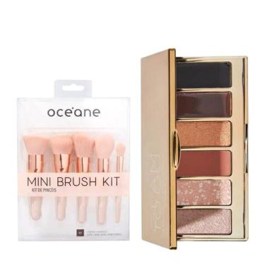 Imagem de Kit Océane Mini Kit com 5 Pincéis e Glam To Go Palette Paleta de Sombr