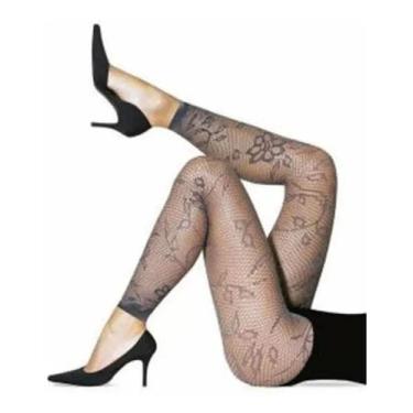 Imagem de Meia Calça Arrastão Rede Preta Sexy Atacado Top - Beautiful, Preto est