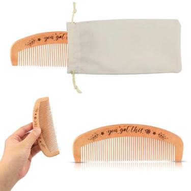 Imagem de Ferramenta de parto de madeira gravada, pente de alívio da dor de parto para itens essenciais de entrega, presente de gravidez para gestantes