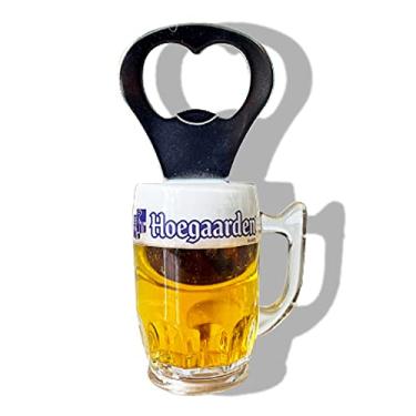 Imagem de Abridor magnético de garrafa de cerveja em forma de caneca bar geladeira decoração legal exclusiva coleção de presentes de aniversário (Hoegaarden)