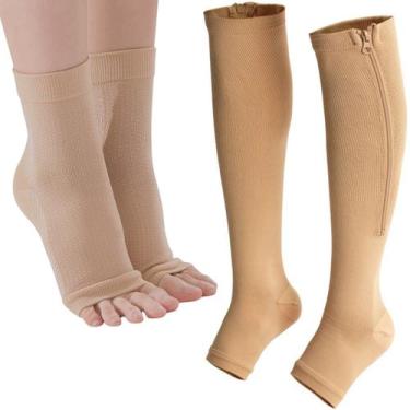 Imagem de Kit 2 pares meias compressão alívia dor pés fascite plantar - SWG, L-X