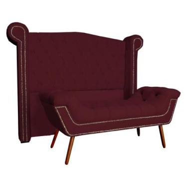 Imagem de Kit cabeceira e Recamier Zeus Para Cama box Casal King - Suede - R.S. 