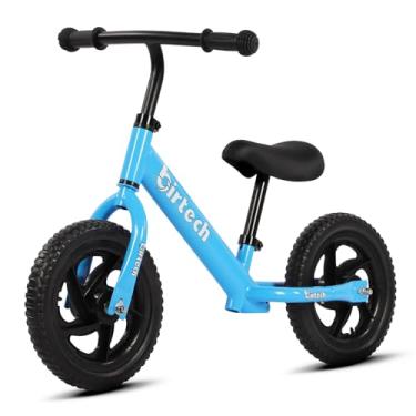Imagem de Birtech Bicicleta de equilíbrio para crianças de 2 a 5 anos, 12 polegadas, sem pedal, azul claro
