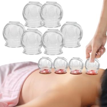 Imagem de Conjunto de 6 peças de terapia de ventosa: conjunto de ventosas de vidro grosso para de vidro chinês terapia de ventosas a vácuo para massagem nas aliviar a fadiga (nº 1)