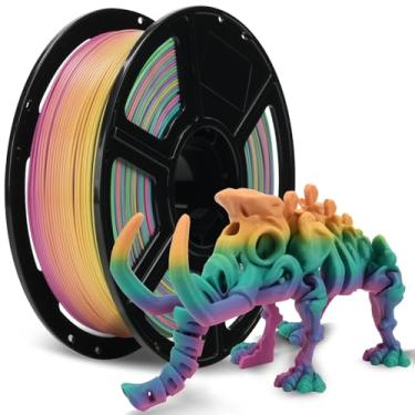 Imagem de FLASHFORGE Filamento 3D Rainbow Candy, PLA 1,75 mm, 1 kg, Velocidade de impressão até 500 mm/s, Precisão dimensional +/- 0,02 mm