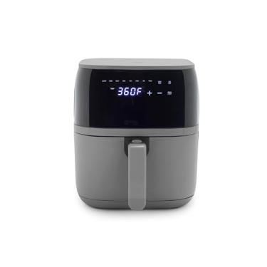 Imagem de GreenLife Forno elétrico compacto de fritadeira a ar, gaveta antiaderente de cerâmica sem PFA, visor digital de 8 um toque, janela de visualização fácil, temporizador de desligamento automático, peças