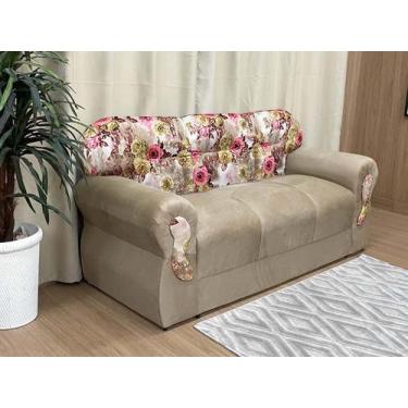 Imagem de Sofá 3 Lugares Bege com Floral 607/66 Viena - Alpoim