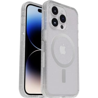 Imagem de Otterbox Série Symmetry + capa antimicrobiana com MagSafe para iPhone 14 Pro (SOMENTE) - embalagem sem varejo - Fairy Dust (Stardust (transparente/glitter))