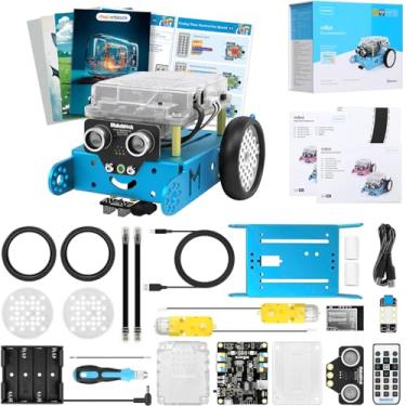 Imagem de Makeblock mBot Robot Kit with Scratch Coding Box, STEM Projects for Kids Learn to Code with Scratch Arduino, Programmable Robot with 4 Programming Learning Projects, Gifts for Boys Girls Aged 8-12