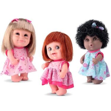 Imagem de 03 Bonecas Babies Expressões Trigêmeas Sortidas - Bee Toys