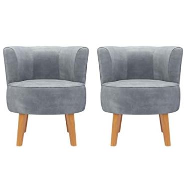 Imagem de Jogo 2 Poltronas Macia para Clínica Estofada Ergonômica MOBLAN decor (Cinza)