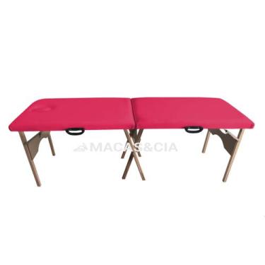 Imagem de Maca de Madeira Portátil com Respiro 200kg 65cm Largura Várias Cores -