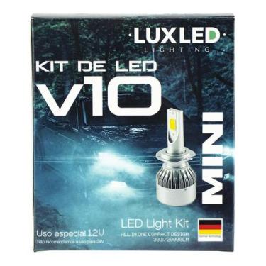 Imagem de Kit Lampadas Led Audi A4 2009 A 2014 H7 H7 20000lm - V10, Branco