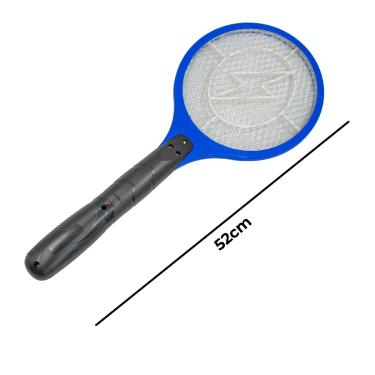Imagem de Raquete Mata Insetos Elétrica Recarregável Bivolt: Mosquito, Pernilongo e Mosca - Armadilha Dengue (Azul)
