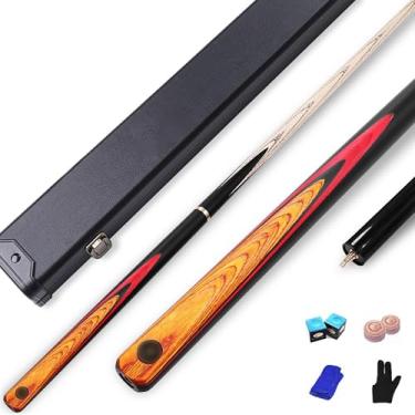 Imagem de CQBXRD Bastão de taco de sinuca com estrutura 3/4 para adultos/tacos de bilhar/tacos de billar 57" (145 cm) madeira de cera branca, cabeça de haste de 10 mm, 496.1-538.6 g, membros posteriores de