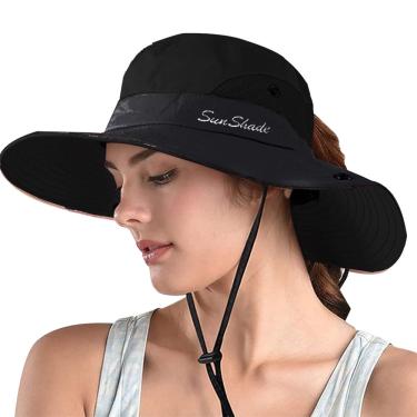 Imagem de Chapéu de sol zooron Ponytail Safari com proteção uv de aba larga