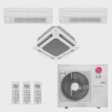 Imagem de Ar-Condicionado Multi Split Inverter LG 48.000 (1x Evap Cassete 9.000 + 1x Evap Cassete 12.000 + 1x Evap Cassete 18.000) Quente/Frio 220V