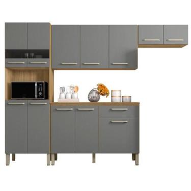 Imagem de Armário de Cozinha Versalhes com Balcão 12 Portas e 1 Gaveta - Kit's P