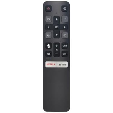 Imagem de SRC802V Controle remoto de substituição por voz para TCL LED Smart TV 06-BTZNYY-SRC802V 55S434 43S434 32A345 65S434 40S334 40A345 50A445 75S434 75Q637 65Q637 5A445 55A443 55S434 55A547 50A547 65A547