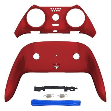 Imagem de eXtremeRate Capa Decorativa Superior E Inferior Compatível Com Controle Ps5 Edge, Faça Você Mesmo, Clipe Frontal Traseiro, Personalizada Placas Vermelhas Escarlate