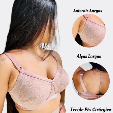 Imagem de Sutiã Forrado Renda Microfibra Push Up Amamentação e Pós Cirúrgico Sei