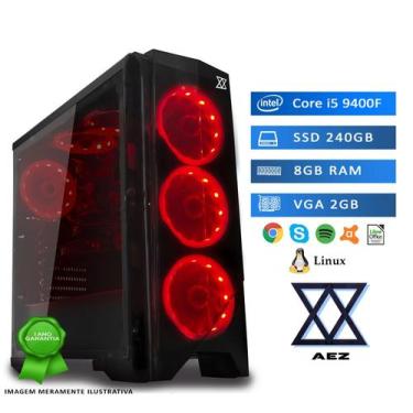 Imagem de Computador Gamer AEZ Powered By Asus Intel Core i5 9400F, 8GB, SSD 240