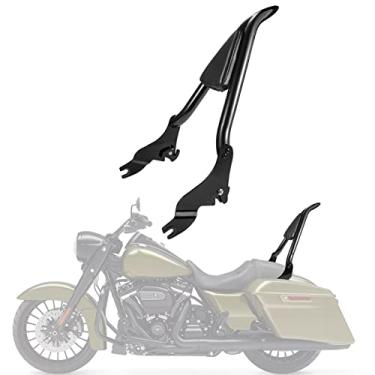Imagem de Encosto traseiro destacável do passageiro Sissy Bar 56 cm Encosto de motocicleta dividido com almofada compatível com Harley Touring Road King Street Glide Electra Glide CVO Road Glide 2009-2022