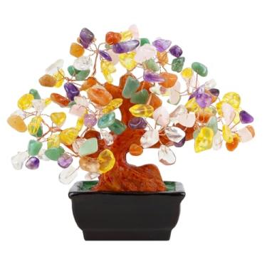 Imagem de NUKAYAI Árvore De Cristal Colorida Natural, Dinheiro Para Escritório, Casa, Sala Estar, Decoração Mesa, Energia Espiritual Positiva, Meditação, Cristais Feng Shui, Árvores Bonsai, Sorte, Riqueza, Pr