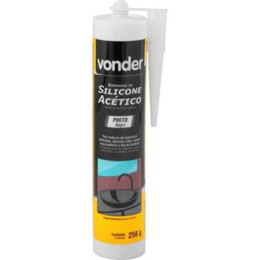 Imagem de Borracha de Silicone Acético Preto 256 g - VONDER