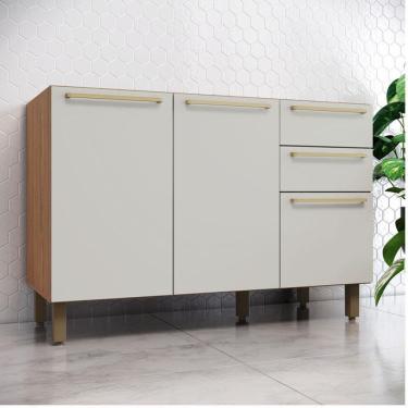 Imagem de Balcão De Pia 120 Cm Ambiente Requinte Nature Areia Hp – Henn