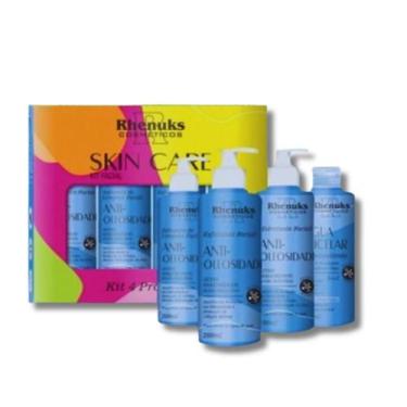 Imagem de Kit Skincare Anti Oleosidade E Acne COMPLETO Rhenuks 4 ITENS