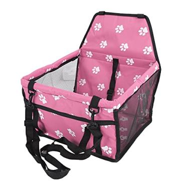 Imagem de Yctze PadrãO de Pata de Urso Lavável CAGA PET CAGA - O Assento Dobrável de Carro Com Tiras Ajustáveis para Viagens Seguras (Modelo de haste de suporte de impressão de garra)