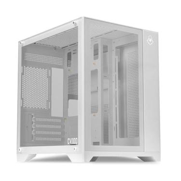 Imagem de Gabinete Gamer Mancer CV100 Mid-Tower Lateral De Vidro Branco- MCR-CV100-WH