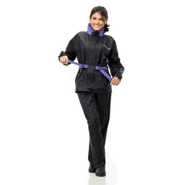 Imagem de Capa Chuva Conjunto Nylon Feminino Moto Motoboy Pantaneiro, EX, Preto 