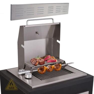Imagem de Churrasqueira Grill Americano Coocktop a Gás GLP com Tampa e Veneziana