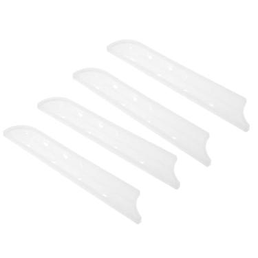 Imagem de PATIKIL Mangas de cobertura de faca de segurança ABS para faca de pão de 20 cm, bainha protetora de lâmina de proteção de borda de corte universal para barra de cozinha, branca, 19,8 cm L, pacote com