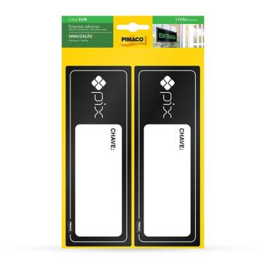 Imagem de Etiqueta sinalização Pix 6,7x18,5cm - Pimaco