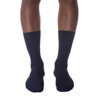 Imagem de Kit 6 Meia Social Selene Extra Grande Masculina 44-48 8050, Preto, 44-