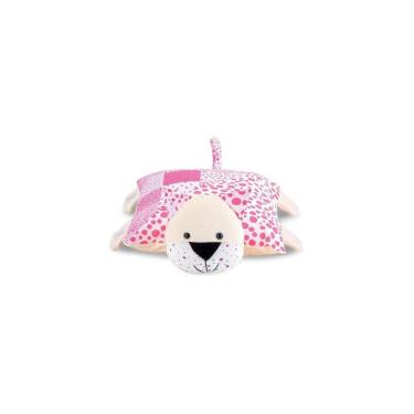 Imagem de Almofada De Pelúcia Gato Rosa 30 Cm - Antialérgica